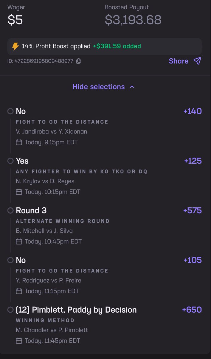 RichoffLockzz's tweet photo. Crazy thing is I think this gone hit😂😂

Who tailing…👀👀

#ufc #mma #fight #fighting #prizepicks #parlay #locks #mlb #nba #draftkings #gambimg #lotto https://t.co/bH7sdSBktO
