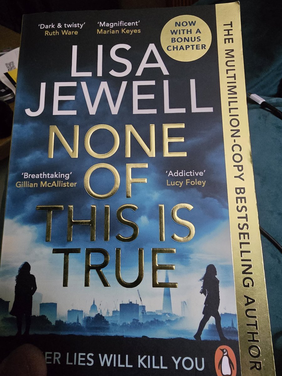 ConradGerrard's tweet photo. Was planning an early night. 2130 150 pages to go and my early night gone. Another epic read by the brilliant @lisajewelluk. Thought I'd worked it out several times but no. Another epic read from Lisa #LisaJewell #Noneofthisistrue https://t.co/q6qFaLi84g
