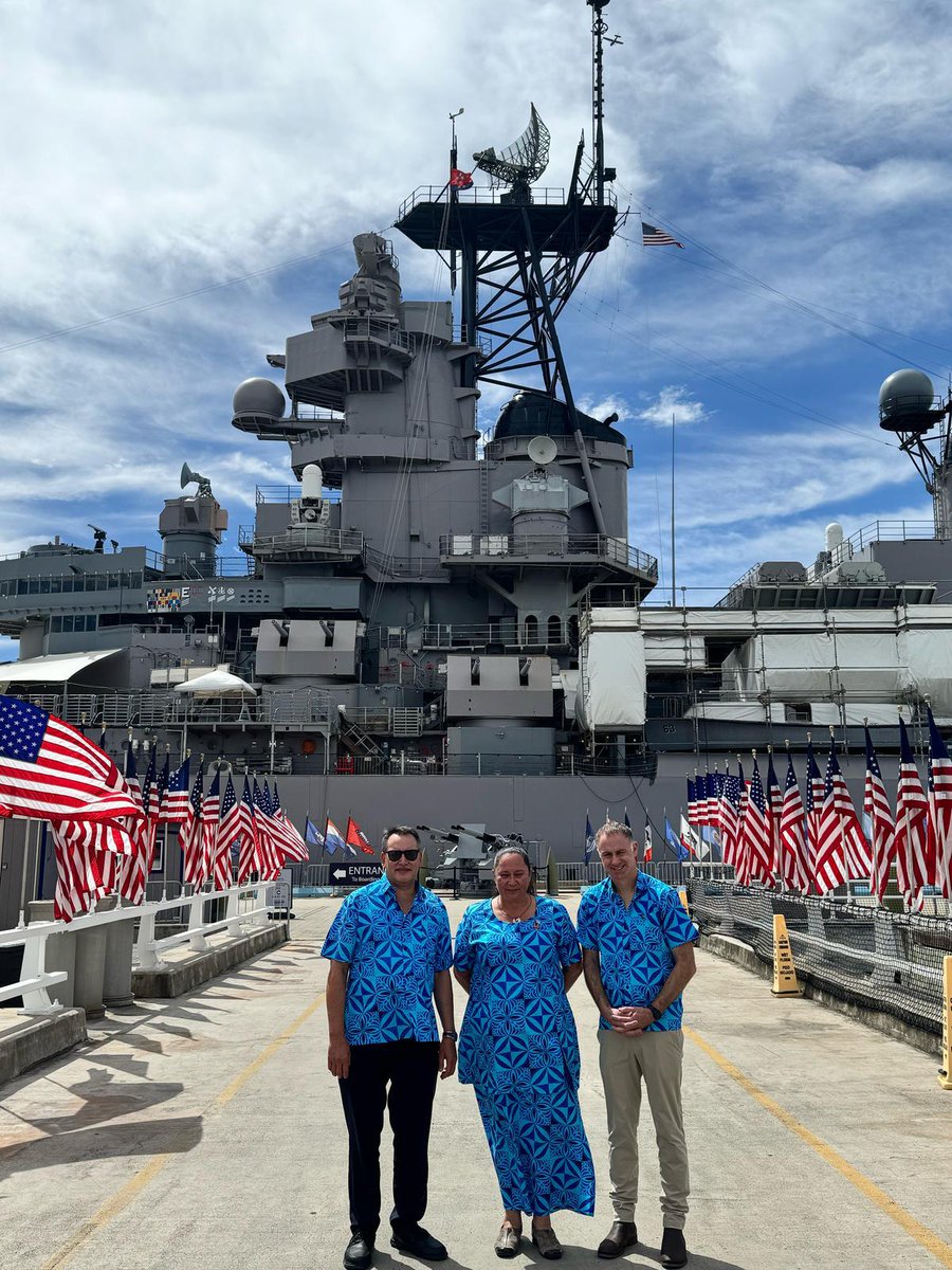 On the ground in Honolulu with the New Zealand delegation. We were warmly welcomed and spent time today at the USS Missouri, reflecting on the shared history and sacrifices New Zealand and the United States have made to support peace and stability in the Indo-Pacific.