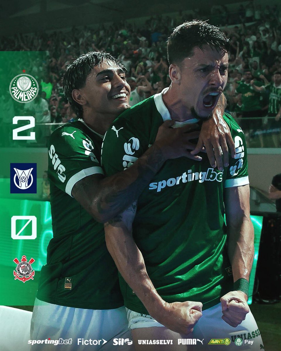 NetPalestra's tweet photo. EM PLENO DERBY, NOSSA VITÓRIA DE NÚMERO 3️⃣5️⃣0️⃣0️⃣ NA HISTÓRIA! 😎

EU NÃO SEI PRA VOCÊS, MAS A NOITE DE SÁBADO TÁ BOA DEMAIS POR AQUI! 💚

🏆 Palmeiras 2x0 Corinthians
⚽ Piquerez e Emiliano Martínez https://t.co/GClOg1Q1Cb