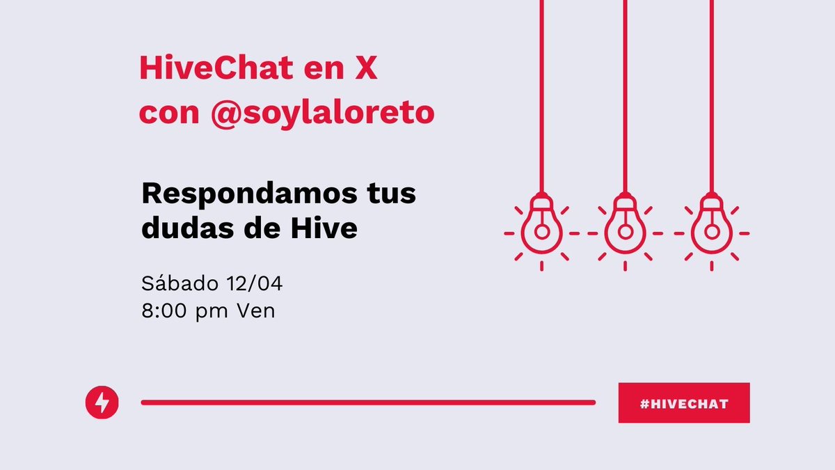 soylaloreto's tweet photo. ⏰En 30 minutos comenzamos con el #HiveChat. Atención a este post. Estaré compartiendo todo en un hilo. ¡Los espero! https://t.co/MKasSvDwsA