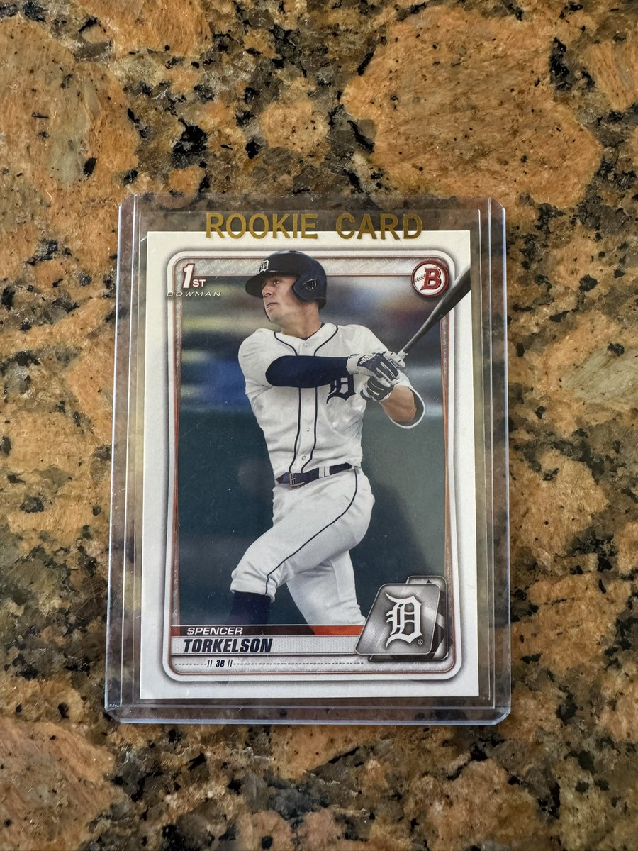 1stoveralldick's tweet photo. If the tigers sweep the Twins this series I’ll give this 1st bowman Spencer Torkelson card to somebody random who retweets this. Have to be following me obviously lol https://t.co/3XlAXgOosW