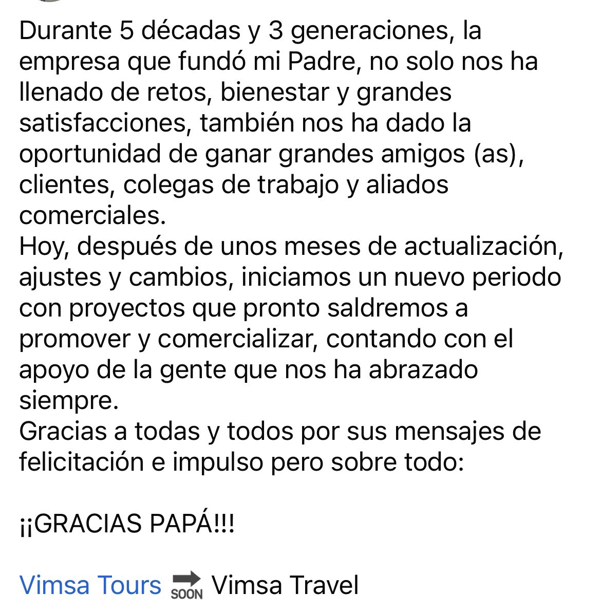 edgarsolis's tweet photo. Durante 5 décadas y 3 generaciones, la empresa que fundó mi Padre, no solo nos ha llenado de retos, bienestar y grandes satisfacciones, también nos ha dado la oportunidad de ganar grandes amigos (as), clientes, colegas de trabajo y aliados comerciales…
👇 https://t.co/DvHL1yvPDf