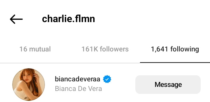 __allforbianca's tweet image. Charlie followed bianca on ig 🥺