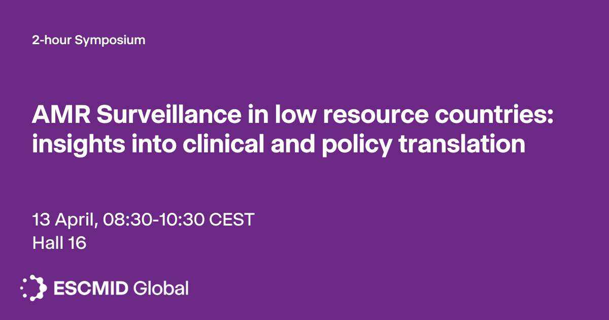 Kicking off at 08:30 CEST in Hall 16 on Day 3 of #ESCMIDGlobal 2025! Get ready for a dynamic session on AMR surveillance in low-resource countries, where experts will uncover the challenges, breakthroughs, and game-changing strategies transforming the fight against #AMR!