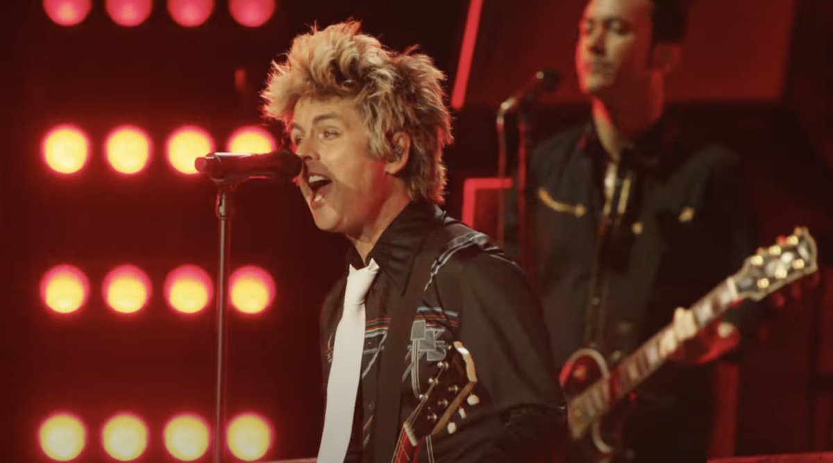 THR's tweet photo. "I'm not a part of a MAGA agenda" - #GreenDay opens their #Coachella2025 set with "American Idiot" https://t.co/1YCHxLTXTV https://t.co/8azOXd9SJQ