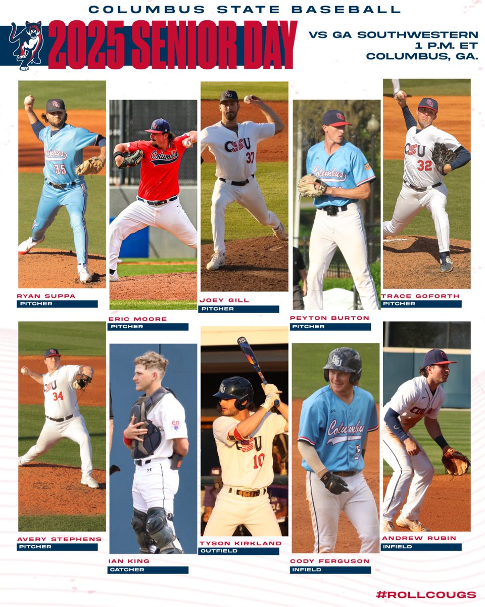 Senior Day! Make sure to be at Ragsdale early as we plan to honor the guys prior to first pitch!

#RollCougs