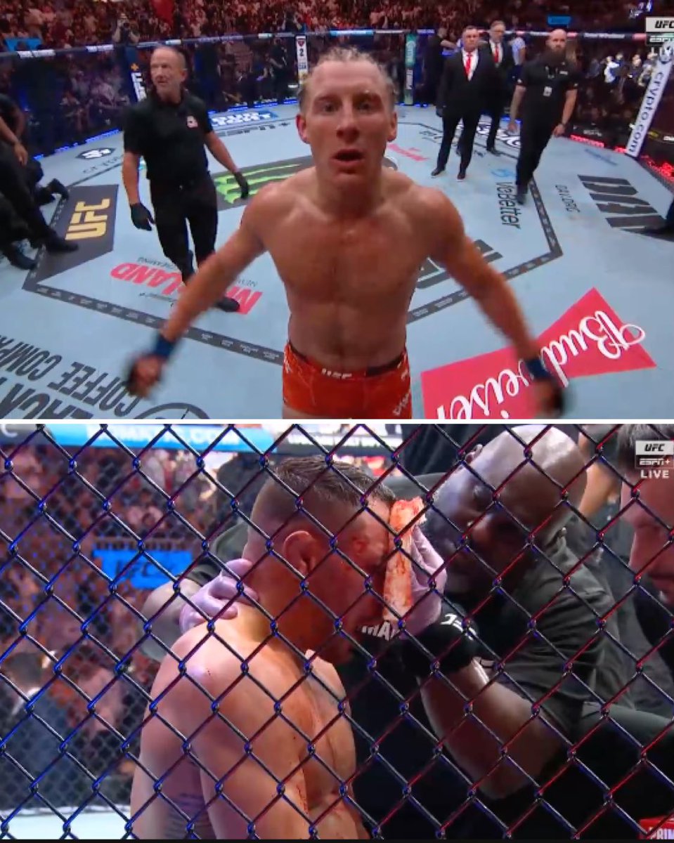 BleacherReport's tweet photo. PADDY PIMBLETT DEFEATS MICHAEL CHANDLER IN A ROUND 3 TKO 😤🔥

9 WINS IN A ROW FOR PADDY THE BADDY 🌟 https://t.co/qWc03Egfv6