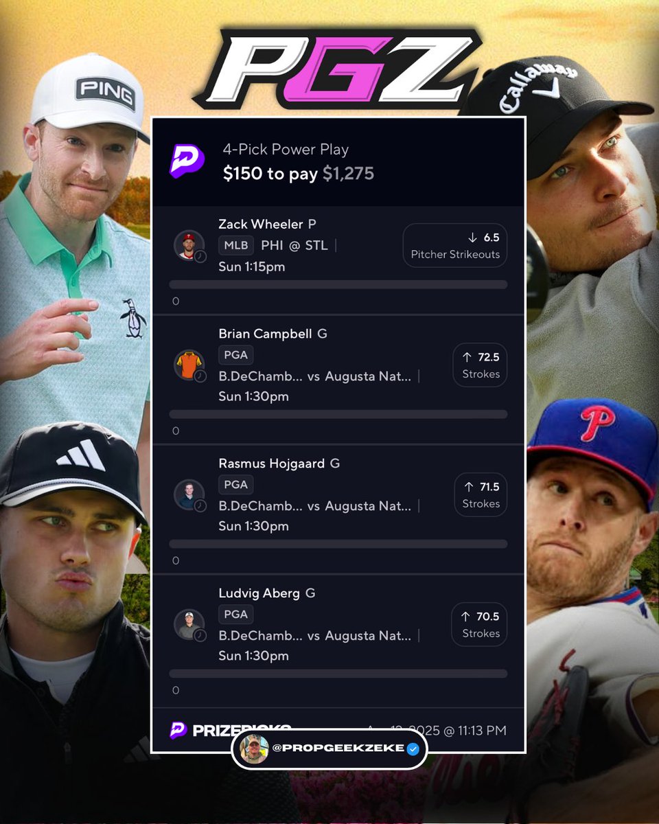 PropGeekZeke's tweet image. master’s sunday ⛳️🌺 

let’s add onto this amazing week💰