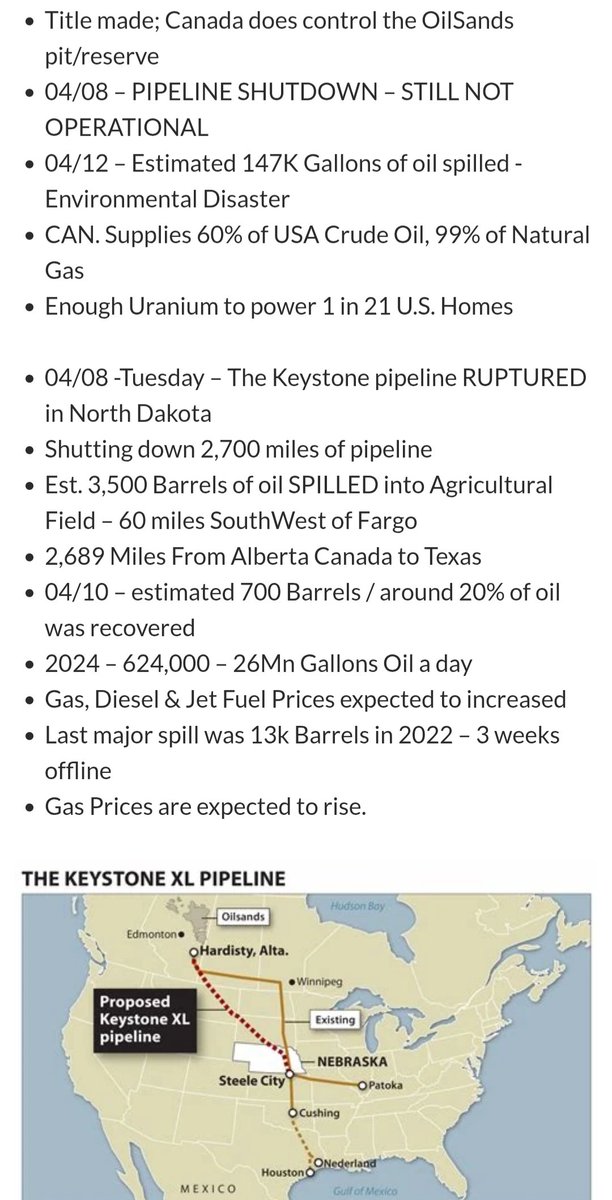 BridgeNewzCom's tweet photo. CANADA 2 USA-GOT YA BY THE BALLS–KEYSTONE Pipeline shutdown–Gas Prices Up

READ:
https://t.co/molBvEpDSh

 #bridgenewzcom #bridgenewz #breakingnews #trump #tradewars #trade #finance #utilities #energy #oil #crudeoil #keystone #pipeline #eia https://t.co/cJpjKzbJyY