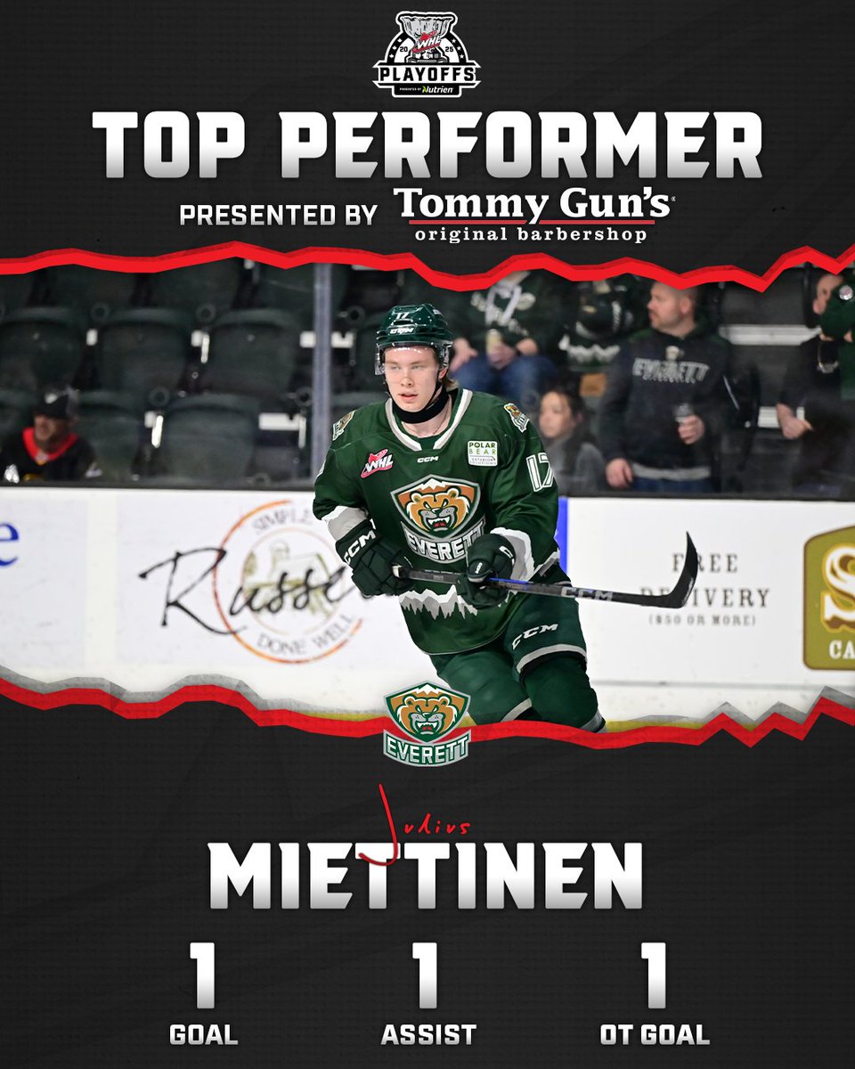 Western Hockey League (@thewhl) on Twitter photo Miettinen is tonight's OT hero 🥲
<a href="/WHLsilvertips/">Everett Silvertips</a> | <a href="/SeattleKraken/">Seattle Kraken</a> | <a href="/TommyGunsBarber/">TommyGunsBarbershop</a> #WHLTopPerformer | #WHLPlayoffs Miettinen is tonight's OT hero 🥲
<a href="/WHLsilvertips/">Everett Silvertips</a> | <a href="/SeattleKraken/">Seattle Kraken</a> | <a href="/TommyGunsBarber/">TommyGunsBarbershop</a> #WHLTopPerformer | #WHLPlayoffs