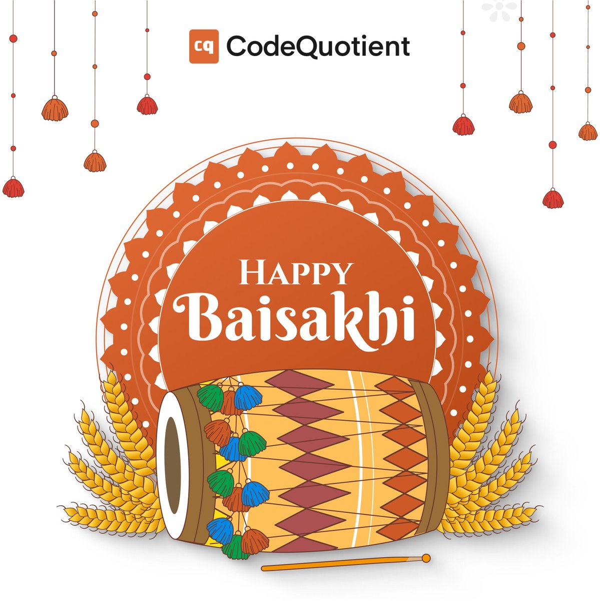 CodeQuotient's tweet image. Wishing you a colorful and joyful Baisakhi, filled with laughter and celebration.
#CQST #happybaisakhi #baisakhifestival