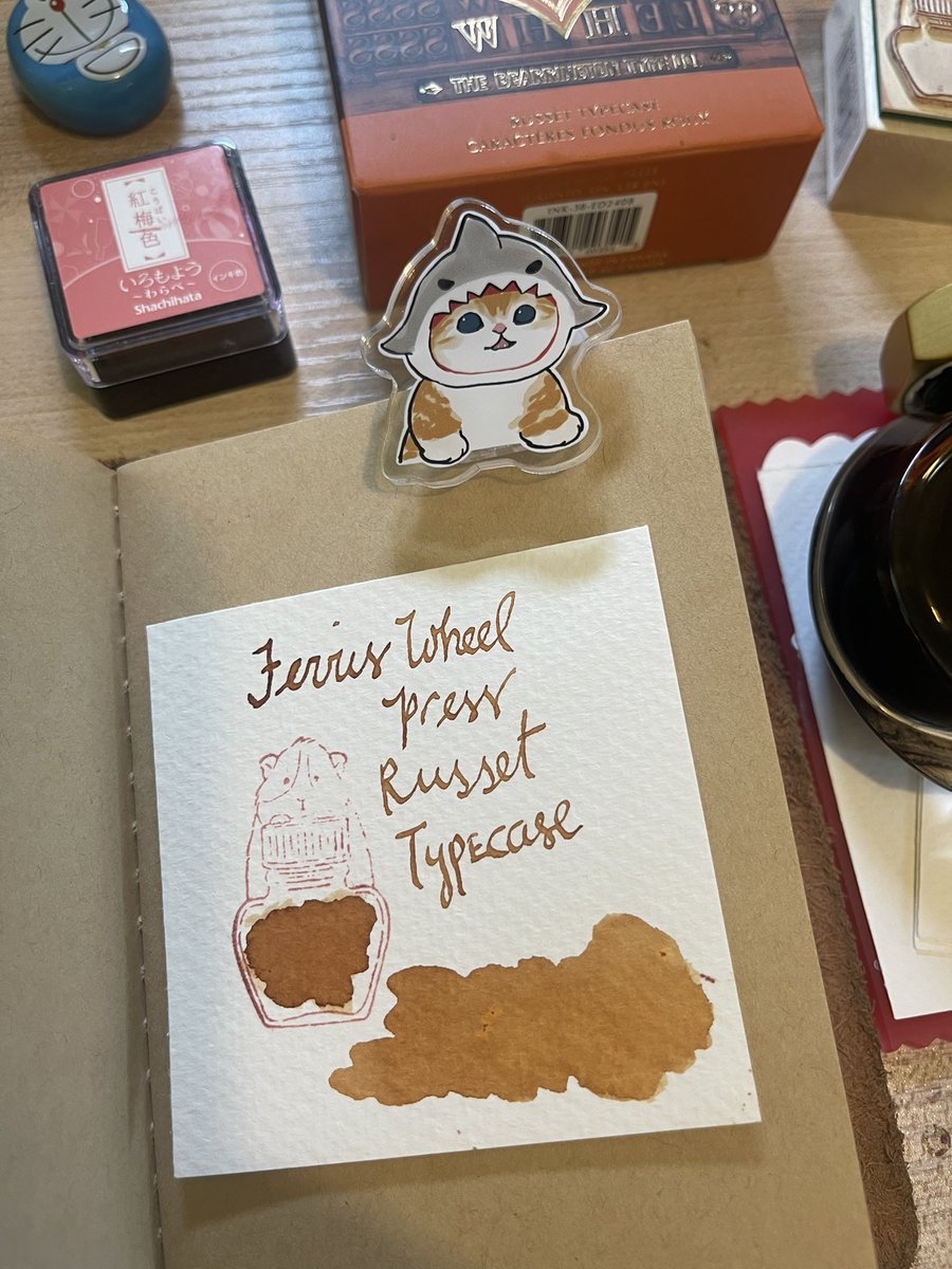 danicemaepsison's tweet photo. This subdued burnt orange shade from @FWPStationery is called Russet Typecase ✍🏽 Reached for this today and felt all kinds of inspired. 

[Use my code JA-FANGIRL to get 10% off your https://t.co/lvpcFwP9ox purchase!] 

#FerrisWheelPress #FerrisWheelPressInks https://t.co/u7Z8BLtCE0