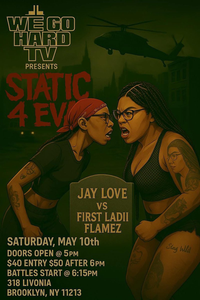 YourFrequentProblem (@whiterhinoparty) on Twitter photo MAY 10TH STATIC 4 EVER
<a href="/WegohardTv/">WEGOHARDTV</a>
Presents 🎁
STATIC 4 EVER
<a href="/FirstladyFlamez/">🩸IDA GIVNOFUK🔥</a> vs <a href="/TheJayLove/">SuëYouńġ🇭🇳</a>
SHOUT OUT TO <a href="/Fettuccine20/">Fetti20</a> & <a href="/Bedaffi_Green/">🇭🇹 JOUMOU!</a>
#WEGOHARD #BATTLERAP #MAY10th MAY 10TH STATIC 4 EVER
<a href="/WegohardTv/">WEGOHARDTV</a>
Presents 🎁
STATIC 4 EVER
<a href="/FirstladyFlamez/">🩸IDA GIVNOFUK🔥</a> vs <a href="/TheJayLove/">SuëYouńġ🇭🇳</a>
SHOUT OUT TO <a href="/Fettuccine20/">Fetti20</a> & <a href="/Bedaffi_Green/">🇭🇹 JOUMOU!</a>
#WEGOHARD #BATTLERAP #MAY10th