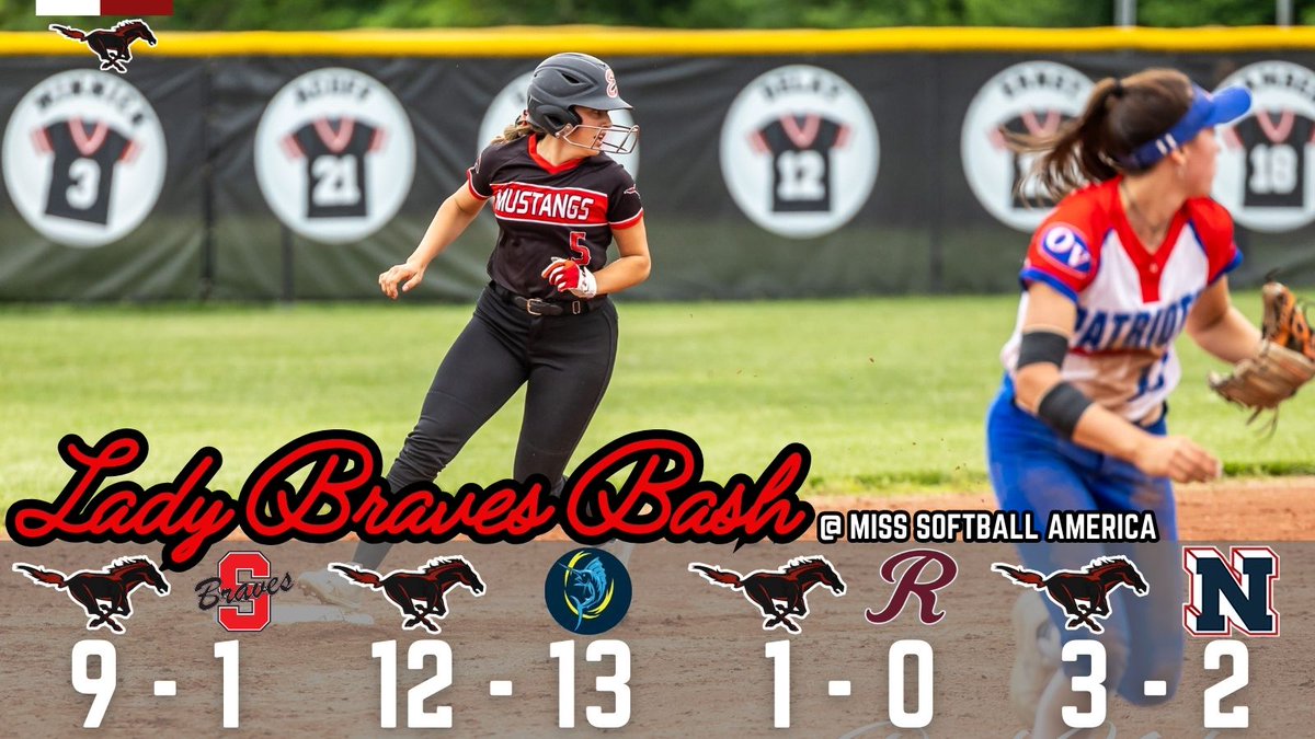 Mustangs Softball goes 3-1 at the Lady Braves Bash at Miss Softball America in Terre Haute this weekend!

Now 5-1 on the year, the Mustangs have a short break before hosting Columbus North at the Corral on Thursday.