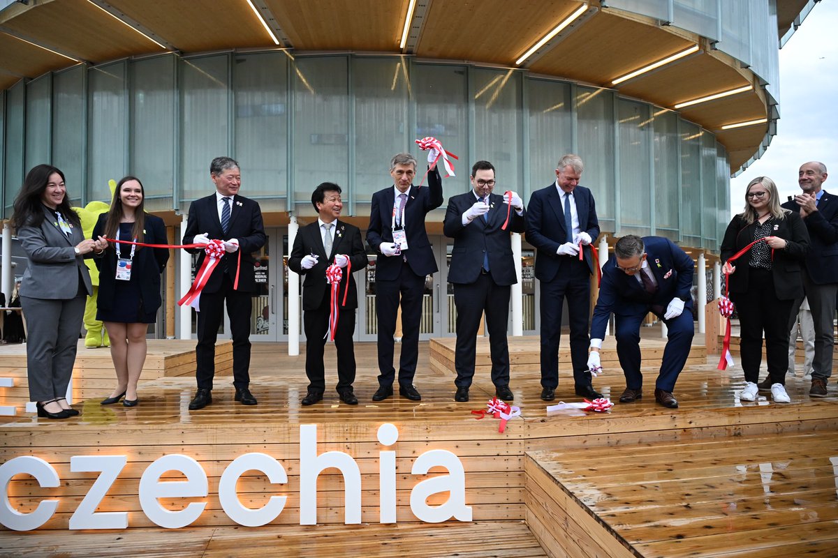 The Czech National Pavilion <a href="/expo2025czechia/">Czech National Pavilion at EXPO 2025, Osaka</a> is now open! Music 🎵, art 🎨, technology 💡 and a taste of Czech cuisine 🍽️. All of this will welcome visitors over the next six months. Wishing the team great success and thousands of guests.