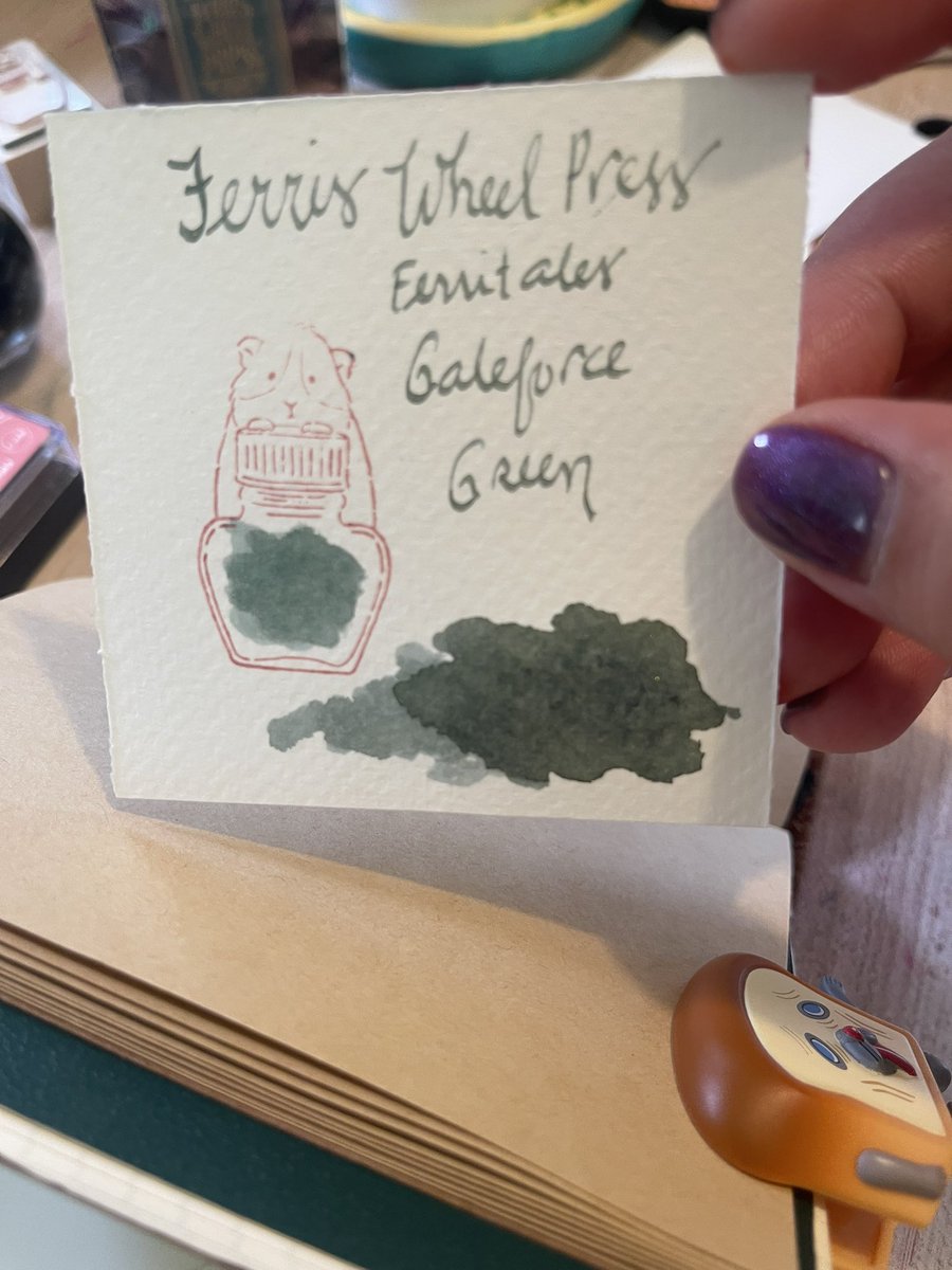 danicemaepsison's tweet photo. Ink Sample Sunday 🖋️

No thoughts, just a sample ✌🏽

@FWPStationery Galeforce Green 🐷Pretty enough to blow any little piggy's house in! 

[Use my code JA-FANGIRL to get 10% off when you purchase from https://t.co/BJ430yVME2] 

#FerrisWheelPress https://t.co/1fiC9TeY9H