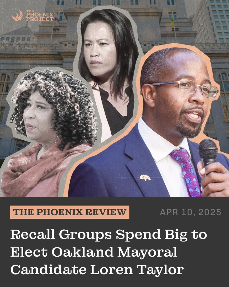 PhoenixProjNow's tweet image. Over $400K from five shadowy Independent Expenditure Committees is flooding Oakland’s April 15 election -- all backing Loren Taylor and District 2 candidates.