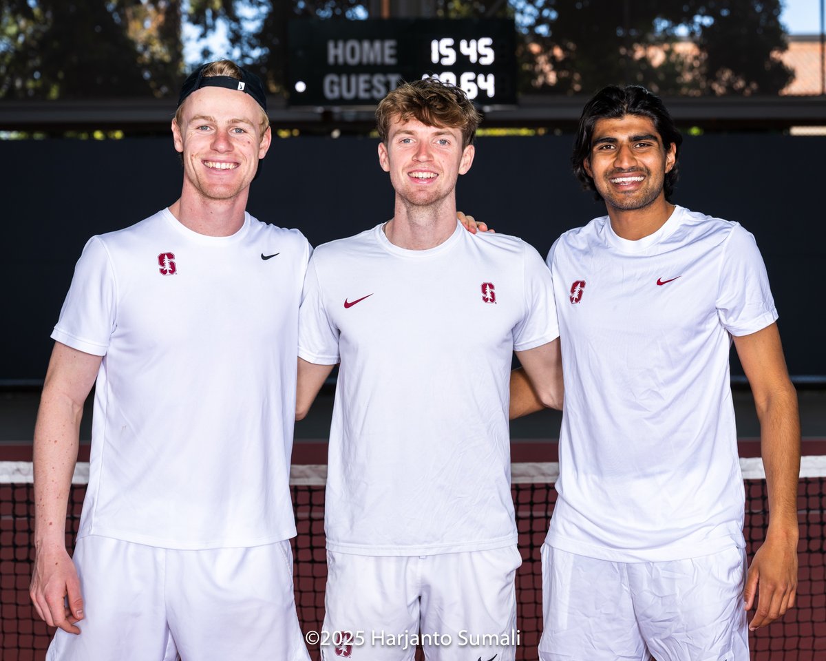 Seniors Henry von der Schulenburg, Max Basing, Harsh Hemang Parikh <a href="/StanfordTennis/">Stanford Men's Tennis</a> #Tennis #NCAATennis <a href="/NCAATennis/">NCAA Tennis</a>