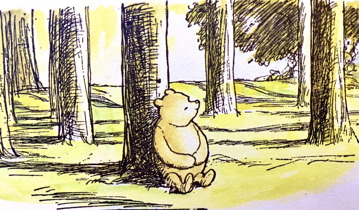 “What I like best in the whole world is Me and Piglet going to see You, and You saying, “What about a little something?” And Me saying, ‘Well, I shouldn’t mind a little something, should you, Piglet,’ and it being a hummy sort of day outside, and birds singing.” #SundayMorning