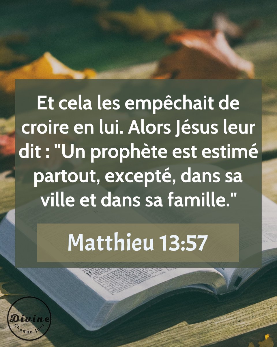 UneParoleDivine's tweet photo. Partage autour de toi pour en faire bénéficier aussi tes proches.

#UneParoleDivineChaqueJour #Matthieu #Matthieu13V57 #Bible #VersetBibliqueDuJour #VersetBiblique #VersetDuJour #LeVersetDuJour #Matthieu13 #Jesus #Dieu #Paix #Matthieu13Verset57 #JesusSauve https://t.co/mt4ZTl4D4u https://t.co/QOLzVNQDJ9