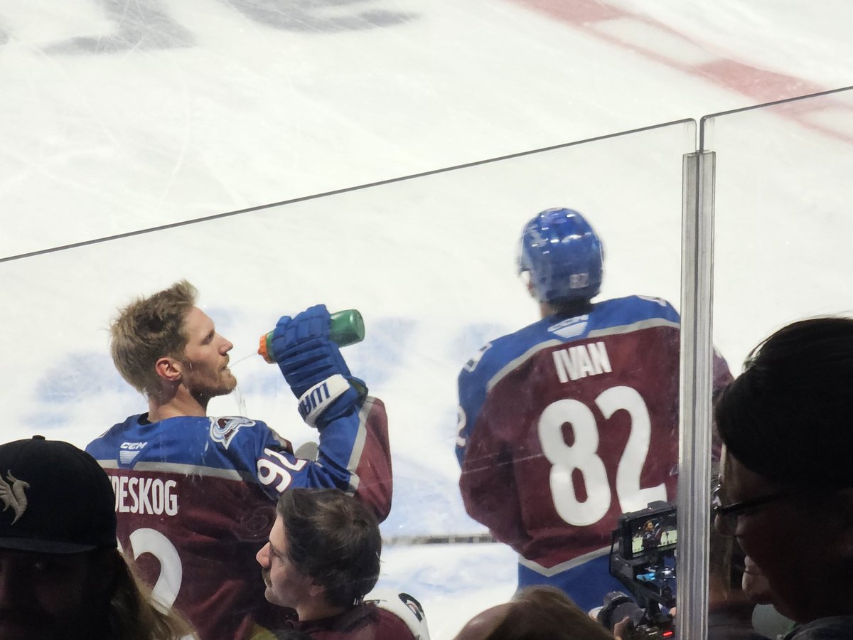 CKinPA's tweet photo. @Avalanche @ColoradoEagles Talking with Ivan made Landeskog quite thirsty! https://t.co/QYkc9Qsneg