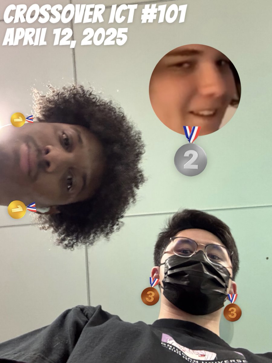 Congrats to our Top 8 at Crossover ICT #101! ✨

🥇 <a href="/stephkerry_/">kerry</a>
🥈 <a href="/Megacaat/">Megacaat</a>
🥉 <a href="/zagnesICT/">zagnes</a>
4️⃣ <a href="/NicholasAvery8/">Nicholas Avery</a>
5️⃣ Cripple Tier / @Spicy_bagels
7️⃣ PJAMS  / <a href="/ppocketss/">john?</a>

Bracket link and replays in the reply! 👇

See you next week! ♥️
