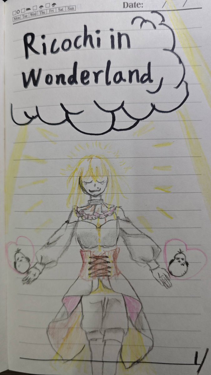 jishiwei1994's tweet image. 『Ricochi in Wonderland』を描いてみたけど、全然下手くそ（笑）　つづく
#りこのトリコ 
#トリコのりこ