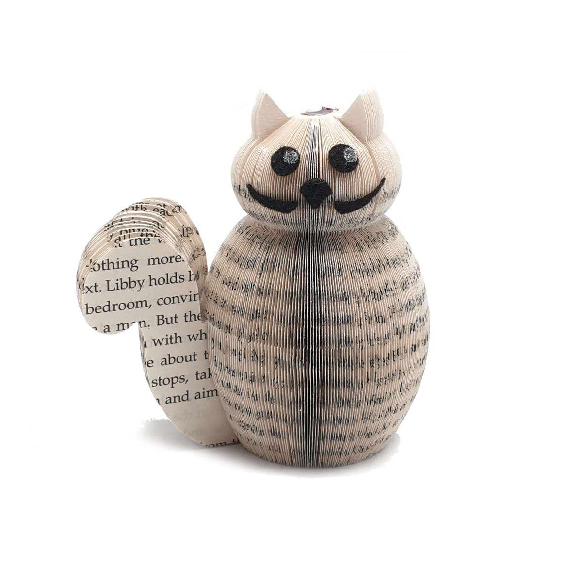 Paperappleco's tweet image. Harry Potter Gift - Crookshanks - Miniature Cat Ornament - Made from Harry Potter book - Harry Potter Gift - Book Art Cat - Presentation Box tuppu.net/acbcfac  #CatOrnament