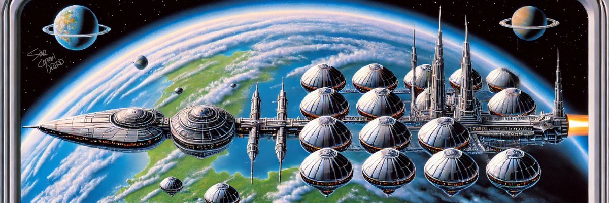 StarCptnDread's tweet photo. A Colonial Seeder is a Terrafarmer Starship Arcology designed to transport millions, terraform worlds, generate new Ark Seed vessels & construct Phase 1 Allmatter Machines - so colonies can rebuild the Colonial Seeder Tech Tree.
#arcism #spaceark #starship #space #cosmicrepublic https://t.co/Lu3wyK7CB1