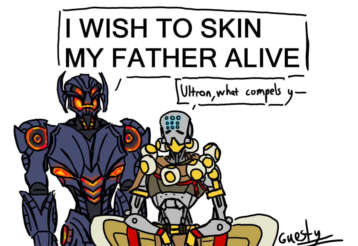 GuestyQuest's tweet photo. Zenyatta counsels Ultron 

#art #Overwatch2 #MarvelRivals #Overwatch2Fanart #MarvelRivalsfanart #ultron #Zenyatta https://t.co/aBKHSXIMWT