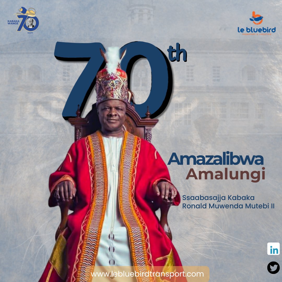 Amazalibwa amalungi. 
Yogaayogaa Ssaabasajja Ronald Muwenda Mutebi II

#KabakaMutebiAt70