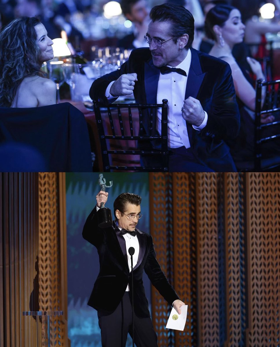 colinfarrell120's tweet photo. wins Outstanding Performance by a Male Actor in a Television Movie or Limited Series Award at the #SAGAwards for 'The Penguin'
#colinfarrell #thepenguin #sagawards #best #award #gorgeous #beautiful #hot #cool #smile #happy #cute #adorable #earrings ##hair #eyes #suit #style #hollywood #celebrity #instagood #photooftheday