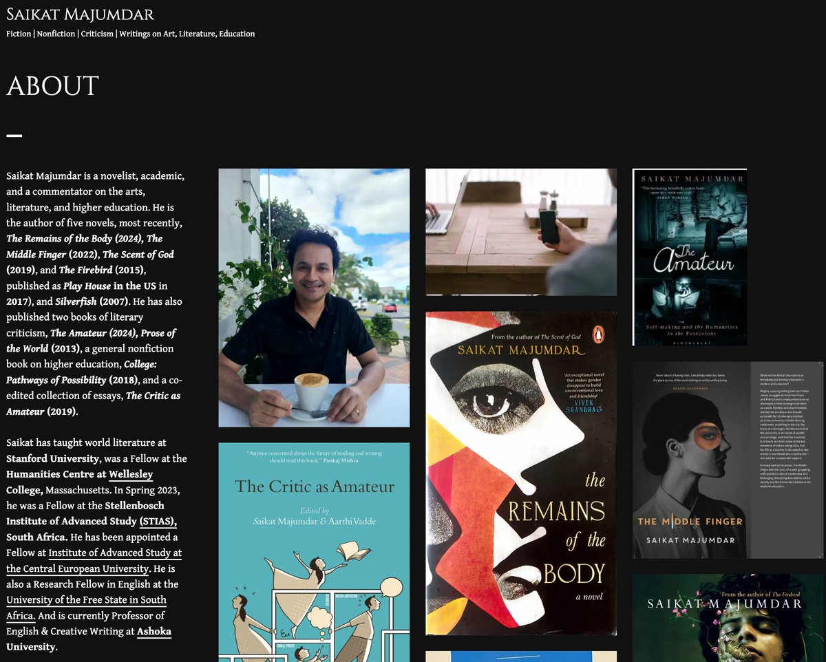 Saikat Majumdar (@_saikatmajumdar) on Twitter photo Happy to share that my website, saikatmajumdar.com, is now updated with my latest writings, talks, book-excerpts, podcasts, and videos. A new section, "What's New", will be updated periodically to include the most current words, thoughts, debates, interventions. Happy to share that my website, saikatmajumdar.com, is now updated with my latest writings, talks, book-excerpts, podcasts, and videos. A new section, "What's New", will be updated periodically to include the most current words, thoughts, debates, interventions.