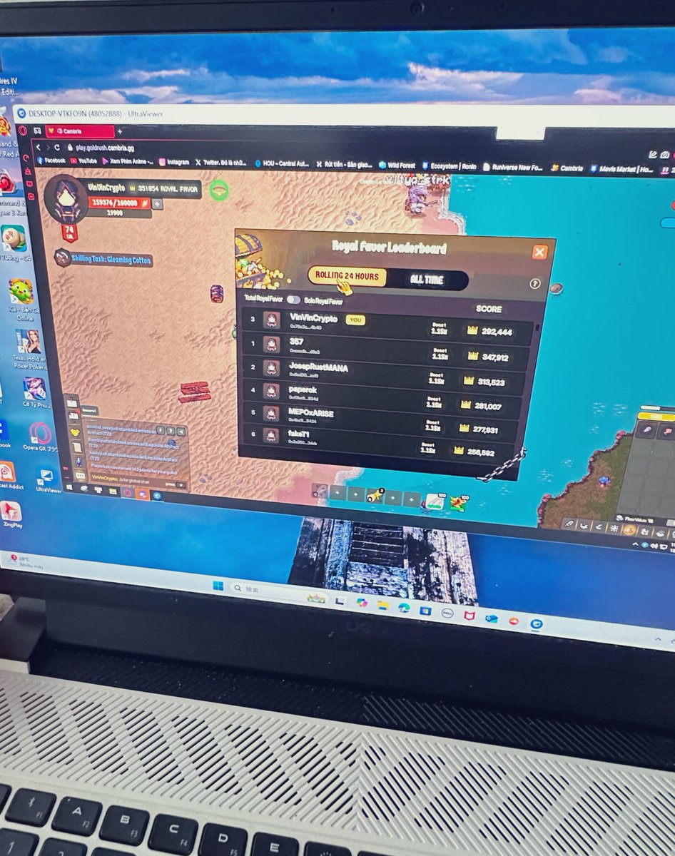 vinvincrypto's tweet photo. I'm so addicted to Cambria that I have to connect Ultraview to play on the street, damn the laptop is too weak to play Cambria, Anyway, congratulations VinVinCrypto on your return 
Let's climb to the top 1 @playcambria @cyberpunk https://t.co/U0fZ7bUVvP