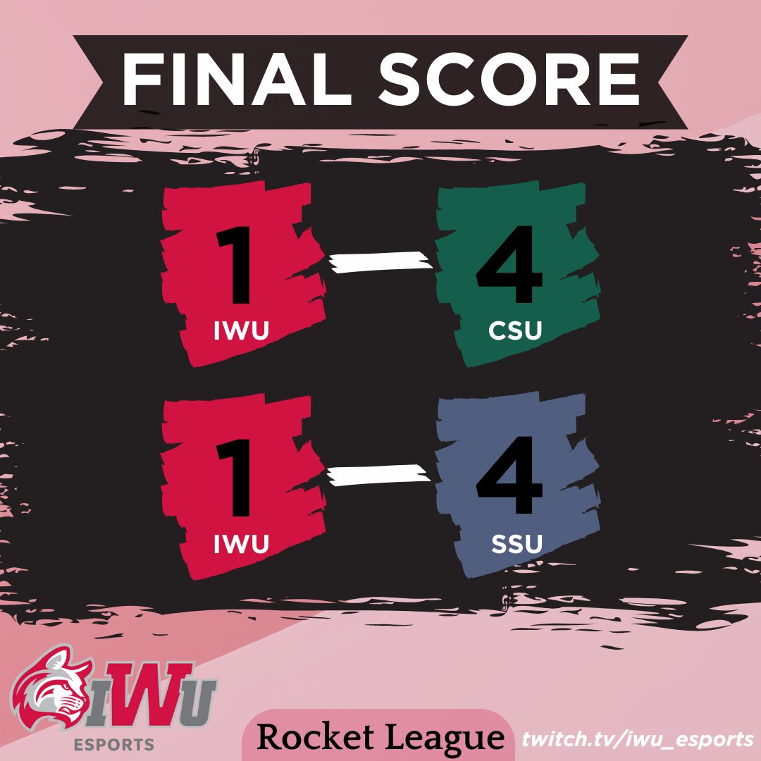 GLEC Tournament: Rocket League ends the tournament after two hard fought battles against Cleveland &amp; Shawnee State. 

Rocket League will be competing for the 7th place spot against Ohio Northern TBD next week!