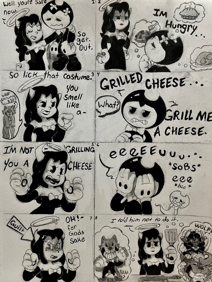 JaniceDoodles's tweet photo. Grilled cheese 

#BatimFanArt
#BENDY
#BATIM https://t.co/uUlABMgAQV