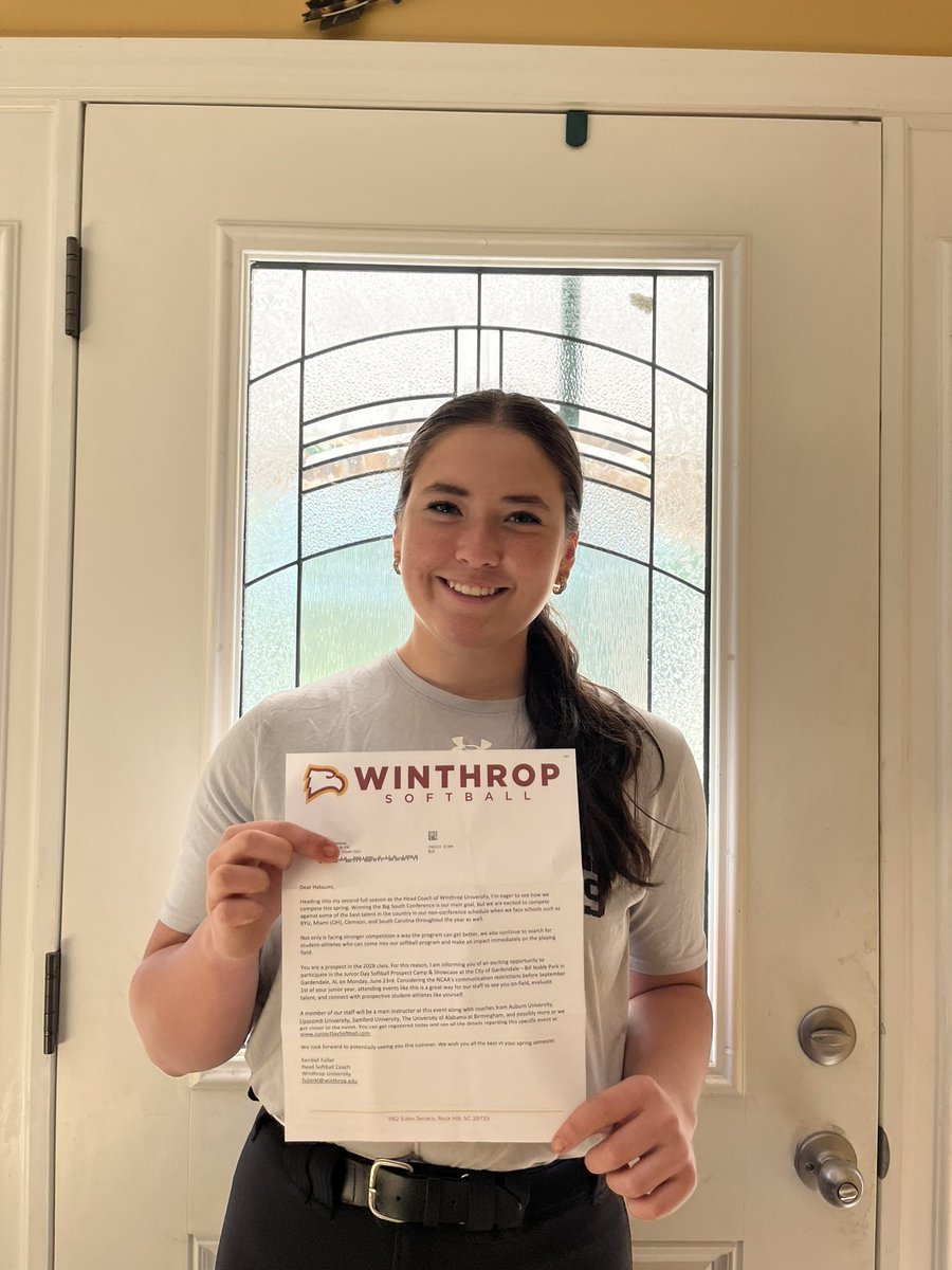 Hatsumi “Hat” Peterson 2028 (@hatsumi_2028) on Twitter photo Thank you <a href="/Winthropsoftbal/">Winthrop Softball</a> 🥎
Great news to come back to after practice🙌
<a href="/HselleHighSball/">Hartselle High Softball</a> <a href="/HHSTigerSports/">Hartselle High Athletics</a> <a href="/AGTVallery14u/">Athletics Gold Tamborra/Vallery - 14u</a> <a href="/AGTamborra/">AthleticsGoldTamborra</a> Thank you <a href="/Winthropsoftbal/">Winthrop Softball</a> 🥎
Great news to come back to after practice🙌
<a href="/HselleHighSball/">Hartselle High Softball</a> <a href="/HHSTigerSports/">Hartselle High Athletics</a> <a href="/AGTVallery14u/">Athletics Gold Tamborra/Vallery - 14u</a> <a href="/AGTamborra/">AthleticsGoldTamborra</a>