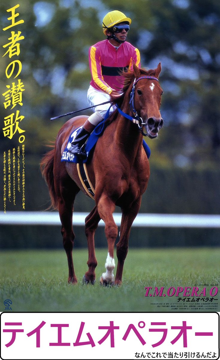 あの競馬界の世紀末覇王、 #テイエムオペラオー の購入にこんな裏話が