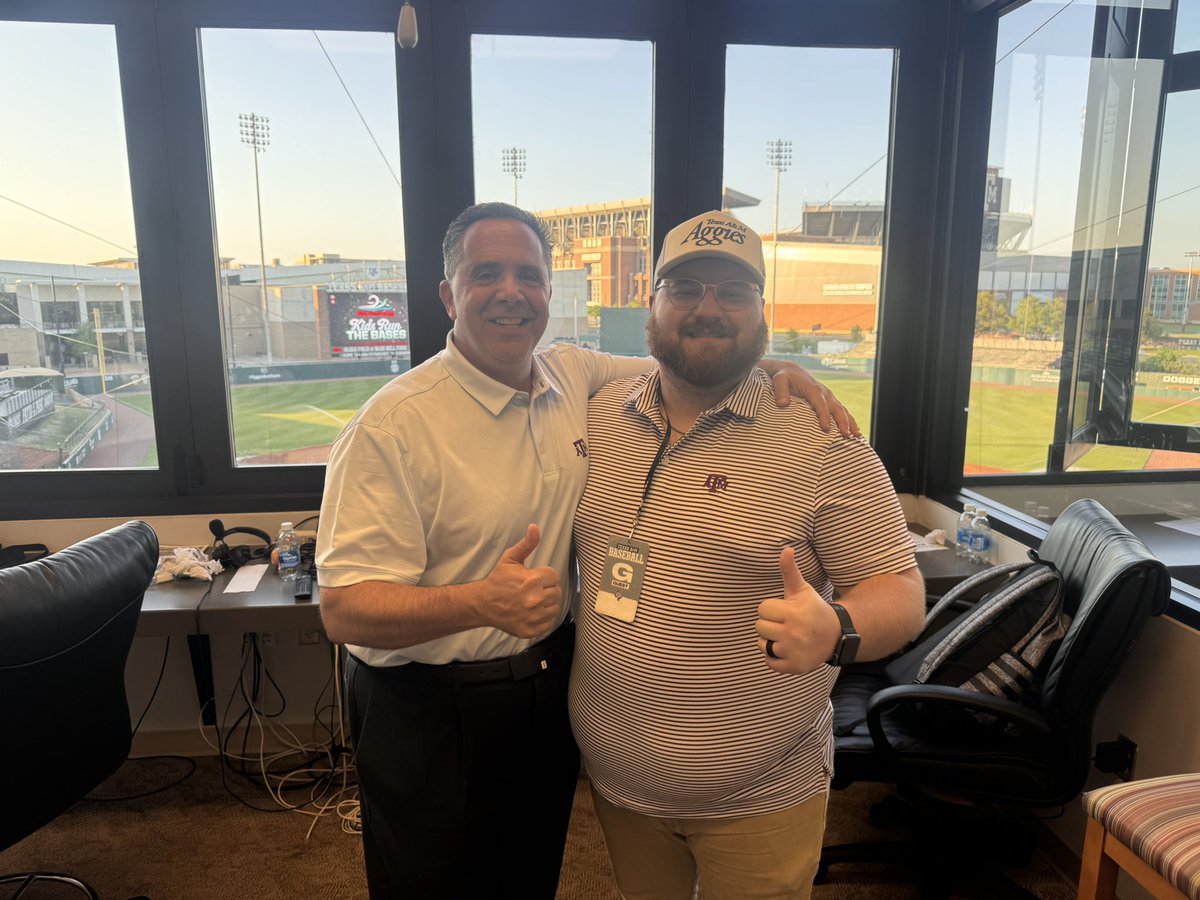 •Largest comback in program history: ✅

•First ever <a href="/AggieBaseball/">Texas A&M Baseball</a> broadcast: ✅

Huge thank you to <a href="/AndrewMonaco_Sr/">Andrew Monaco</a> for letting me fulfill a life long dream &amp; hop on the broadcast with him. 

Also shout out <a href="/Kaeden_Kent/">Kaeden Kent</a> &amp; <a href="/SchottHayden/">Hayden Schott</a>  for putting in the finishing touches to