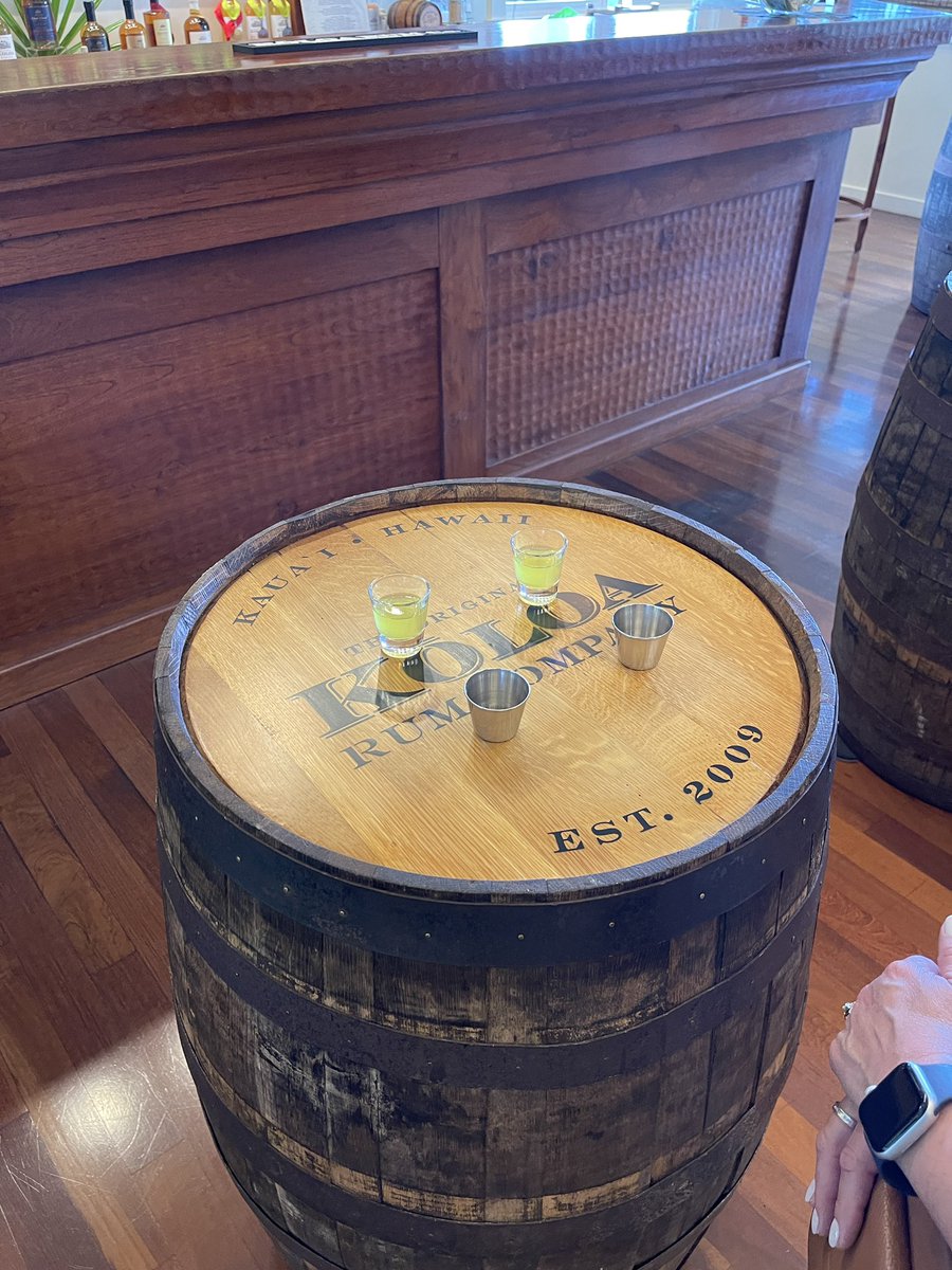 CruiseHog's tweet photo. Rum tasting and tour at @KoloaRum Excellent rum from Hawaii. #HawaiianRum #RumTasting https://t.co/Jkec5BjNrc