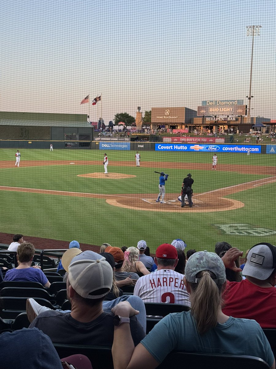 Perfect Saturday night for Round Rock Express Baseball for birthday weekend. <a href="/RRExpress/">Round Rock Express</a>
