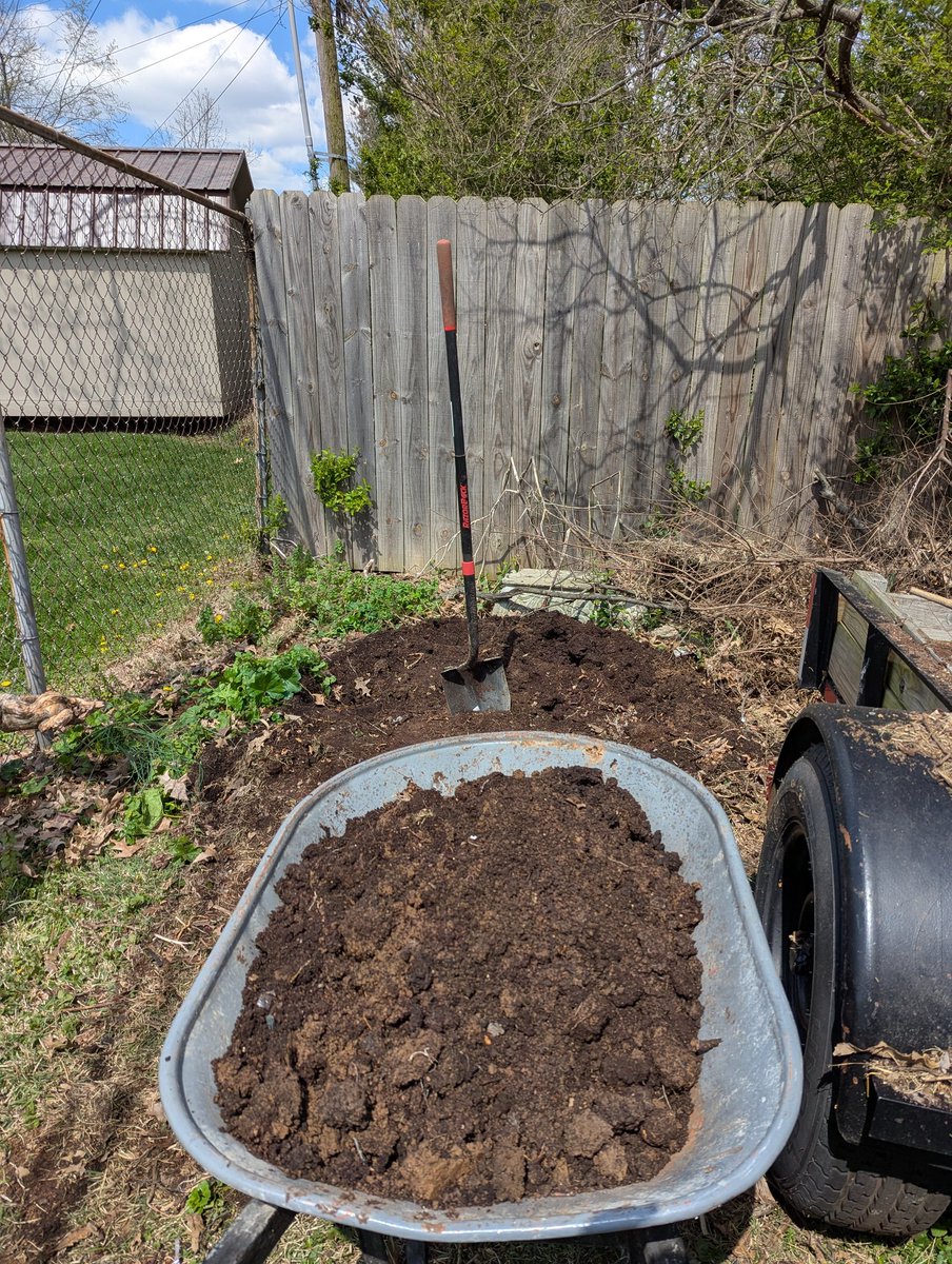 Clearing out the prior owner's dilapidated compost pile #loyaltothemfsoil #LawnTwitter