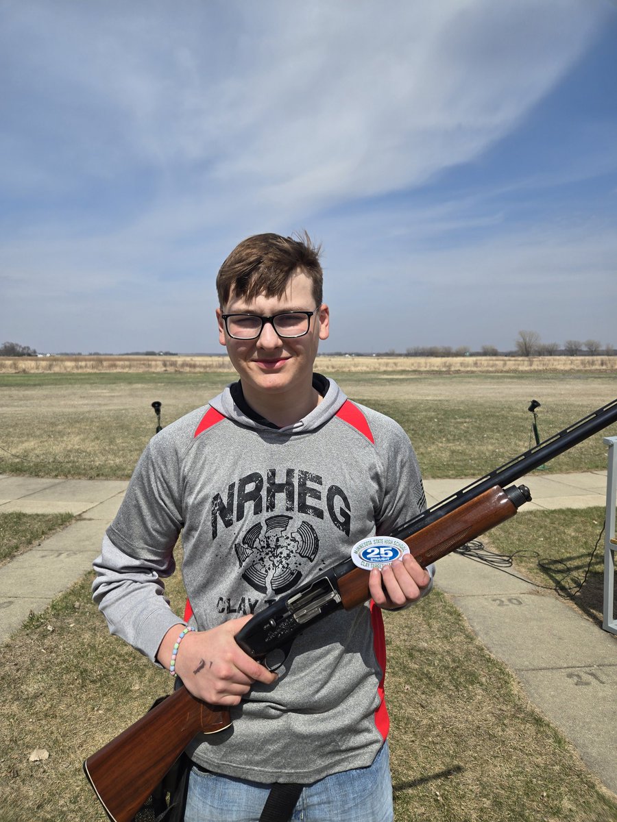 Dylan Schroht with a 25 straight today.  Well done!