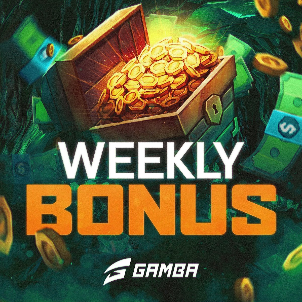 gamba's tweet photo. Weekly Bonus out now! 💰

Hop in chat for some rains. 🌧️ https://t.co/zU57dodRwF