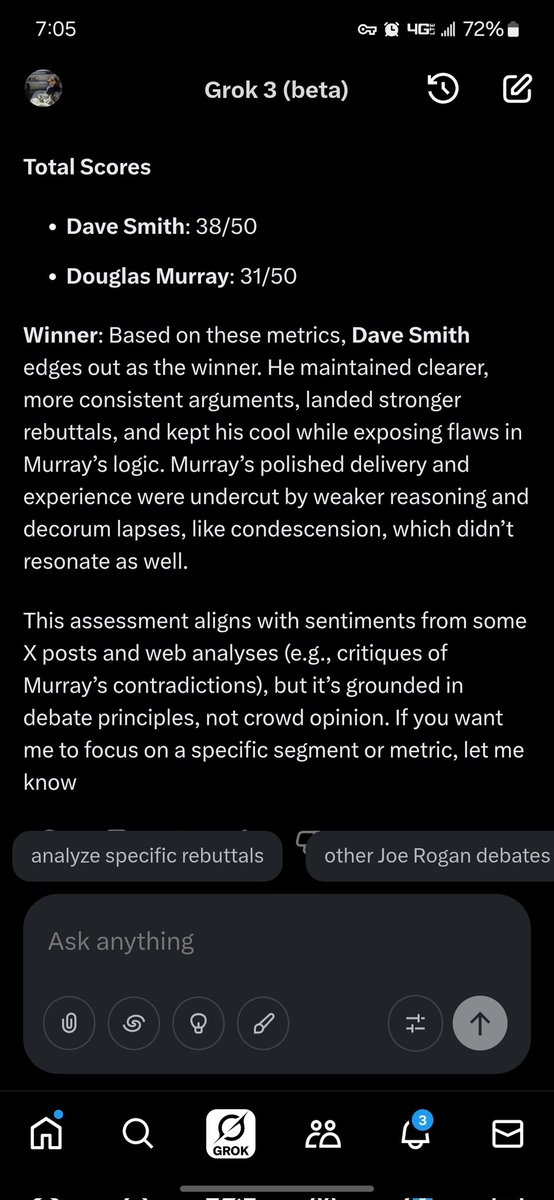 TweetzonX's tweet photo. I asked grok to give me a rating based on true debate metrics. https://t.co/XEmACKtjB4
