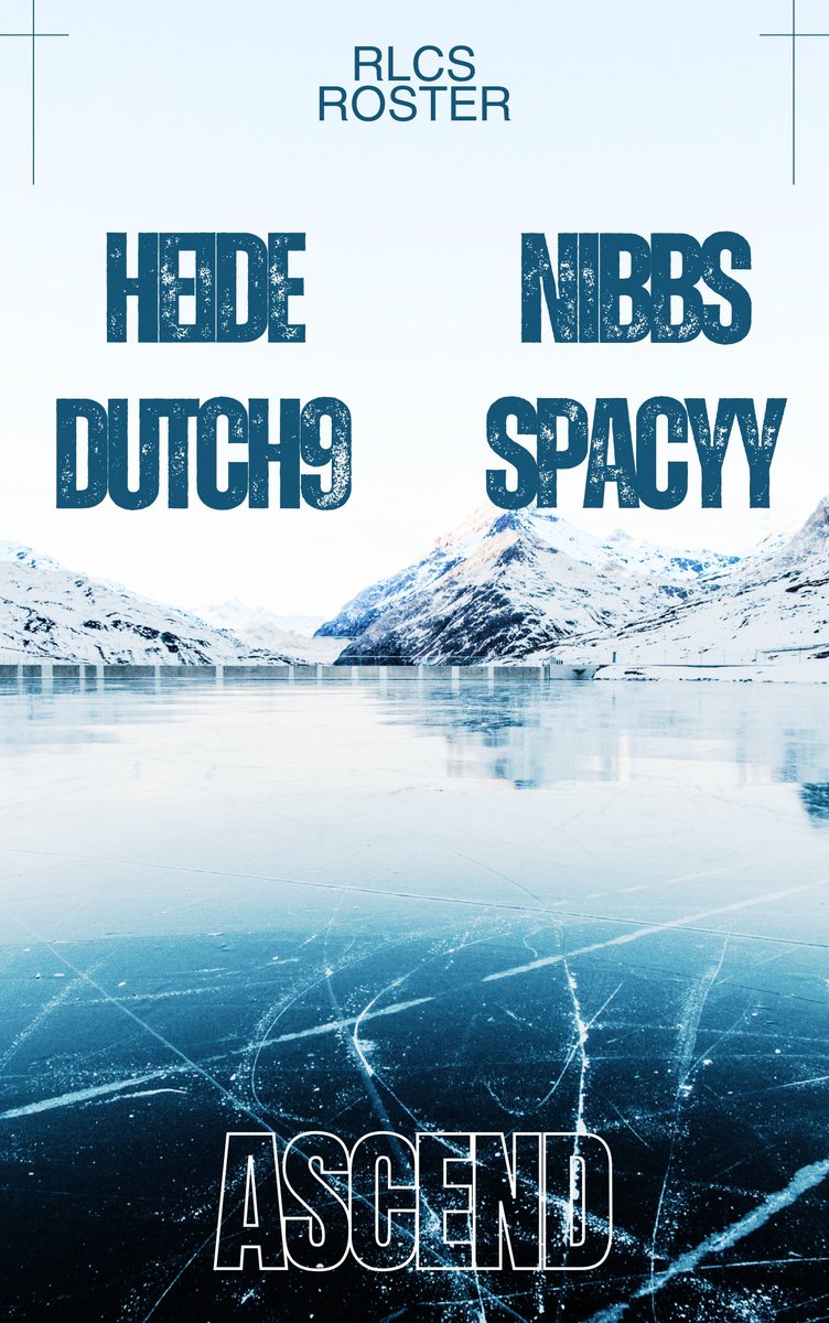 🚨RLCS ROSTER REVEAL🚨
The grind doesn’t stop. We’re proud to announce our official RLCS lineup for the season.

💥<a href="/Heee1de/">Heide</a>
💥NIBBS
💥<a href="/littledutchboy9/">littledutchboy9 (steven)</a>
💥<a href="/SpacyY_30/">SpacyY (/^-^)/</a> 

I'm so ready for this grind and journey!