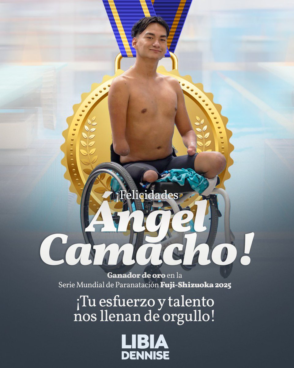 🥇 ¡Qué alegría recibir esta noticia! Muchísimas felicidades, Ángel Camacho, por tu medalla de oro en la Serie Mundial de Paranatación Fuji-Shizuoka 2025. 🇯🇵
Todo ese esfuerzo, dedicación y amor que le pones a cada entrenamiento hoy se ve reflejado y nos llena de inspiración.