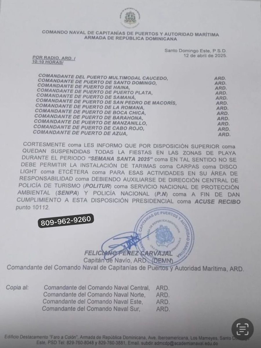 OFICIAL
Cero fiestas en Semana Santa