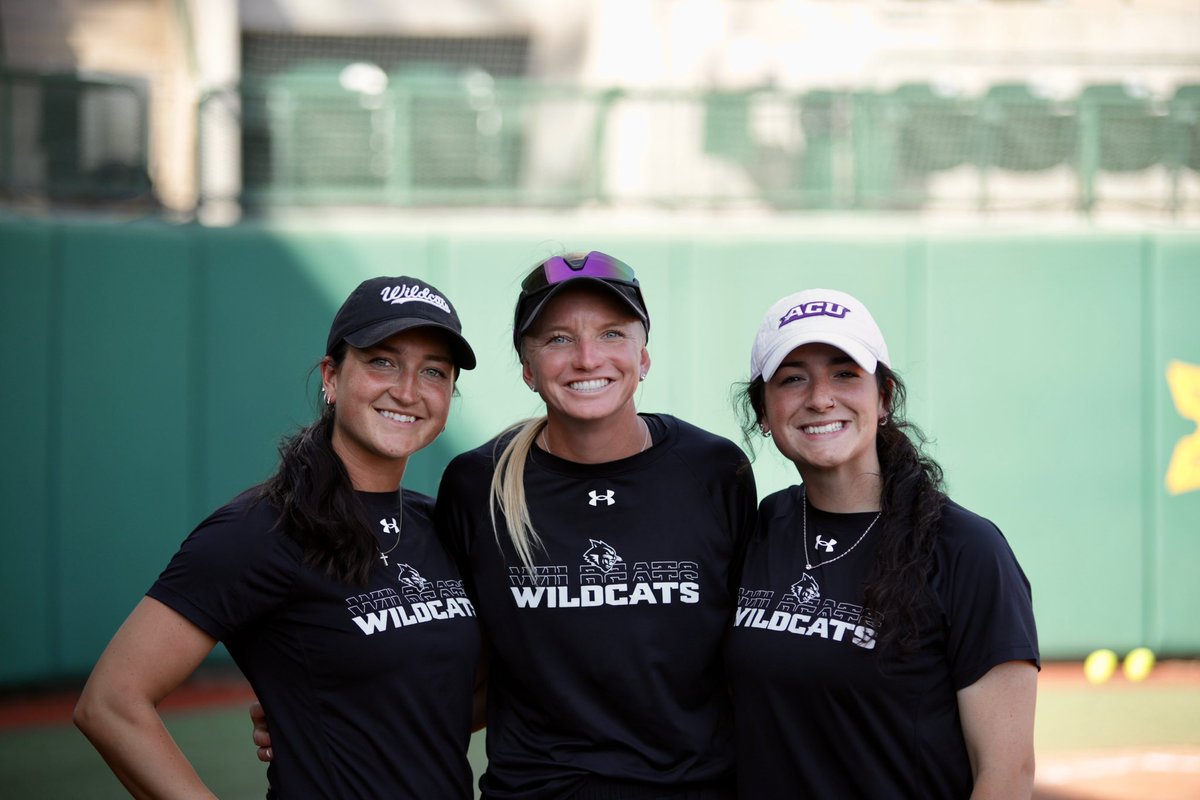 Celebrating our coaching staff on #NFCAday - Head Coach <a href="/coachkoons/">Jo Koons</a>, and assistant coaches <a href="/KenedyHines/">Kenedy Hines</a> &amp; <a href="/coachwagner_/">Lexi Wagner</a> 💜🤍 #DayOne #GoWildcats